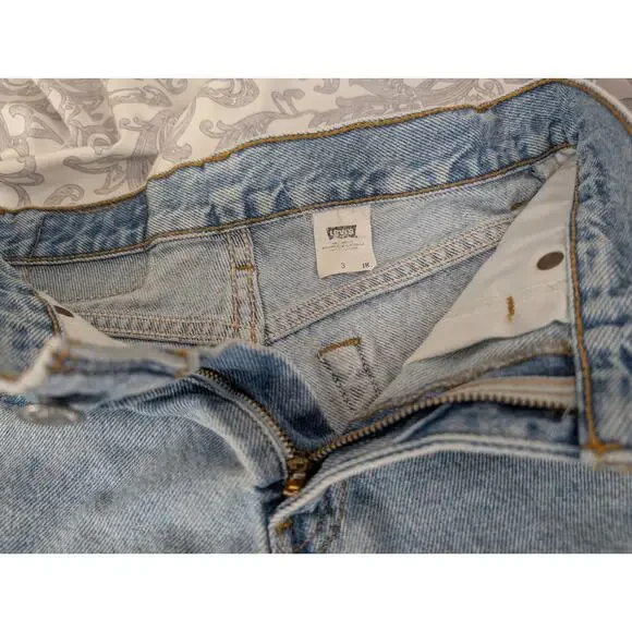 levi's vintage 1999 denim shorts size jr 3 - Picture 3 of 6